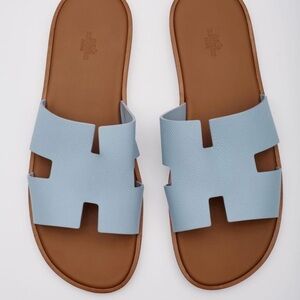 Hermès Naturel Epsom Leather Izmir Sandal